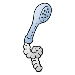 vector gradient illustration cartoon shower head