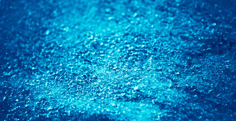 Fototapeta na wymiar Beautiful Blue Abstract Background of snow close up