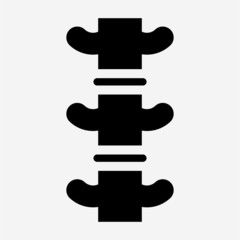 Glyph vertebral column pixel perfect vector icon