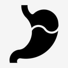 Glyph stomach pixel perfect vector icon