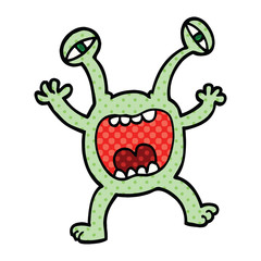 comic book style cartoon monster