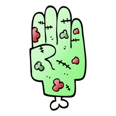 vector gradient illustration cartoon zombie hand