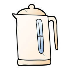 vector gradient illustration cartoon kettle