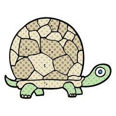 comic book style cartoon tortoise