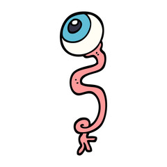 gross hand drawn doodle style cartoon eyeball