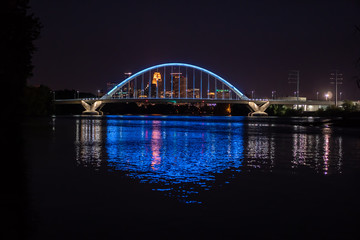 Fototapeta na wymiar Lowery Bridge River Night 12