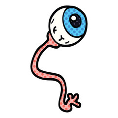 gross comic book style cartoon eyeball