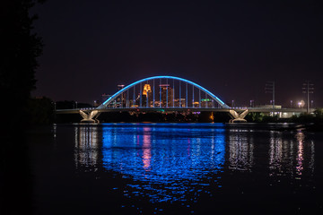 Naklejka na ściany i meble Lowery Bridge River Night 11