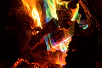Fototapeta premium Colorful Campfire