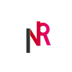 modern letter typographic vector icon