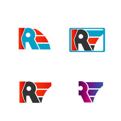 Fototapeta premium modern letter typographic vector icon