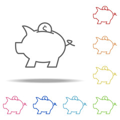money bag pigeon icon. Elements of Finance and chart in multi colored icons. Simple icon for websites, web design, mobile app, info graphics