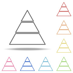 pyramid chart icon. Elements of Finance and chart in multi colored icons. Simple icon for websites, web design, mobile app, info graphics