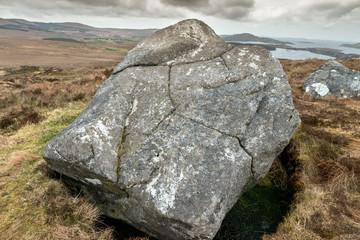 Connemara, Galway, Ireland Rock Formations, Connemara Marble, and Heather