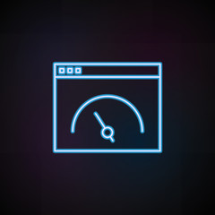 high speed internet icon in neon style. One of Speed collection icon can be used for UI, UX