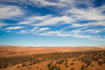 desert and blue sky