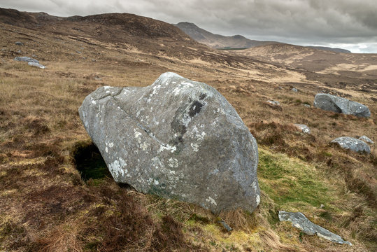 Connemara, Galway, Ireland Rock Formations, Connemara Marble, and Heather
