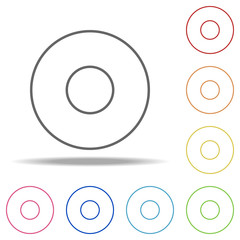 record button icon. Elements of Web in multi colored icons. Simple icon for websites, web design, mobile app, info graphics