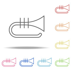 trumpet icon. Elements of Web in multi colored icons. Simple icon for websites, web design, mobile app, info graphics