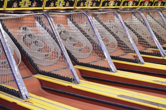 Skee Ball Arcade Game Amusement Park Background