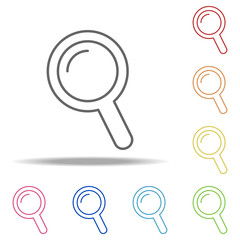 magnifier icon. Elements of Web in multi colored icons. Simple icon for websites, web design, mobile app, info graphics