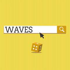 Text sign showing Waves. Conceptual photo move ones hand to and fro in greeting or as signal Hair style Water.
