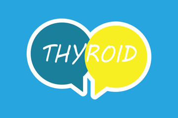 Word writing text Thyroid. Business concept for Gland in neck Secretes hormones regulating growth and development.
