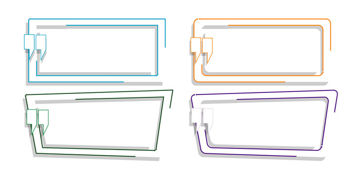 modern quote box bubble talk frame vector