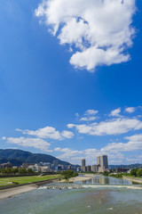 Fototapeta premium 武庫川の風景