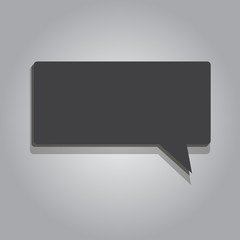 Flat design business Vector Illustration concept Empty template copy space Posters coupons promotional material. Rectangular shape Solid color Halftone Blank Speech Bubble with Shadow