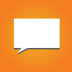 Flat design business Vector Illustration concept template copy space text for Ad website esp isolated 3d isometric. Blank Rectangular shape Halftone Speech Bubble in solid color Text space