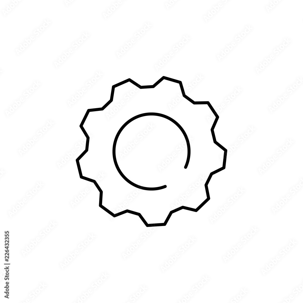 Poster gear, setting icon. element of business start up icon for mobile concept and web apps. thin line gea