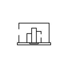 laptop, device icon. Element of business start up icon for mobile concept and web apps. Thin line laptop, device icon can be used for web and mobile