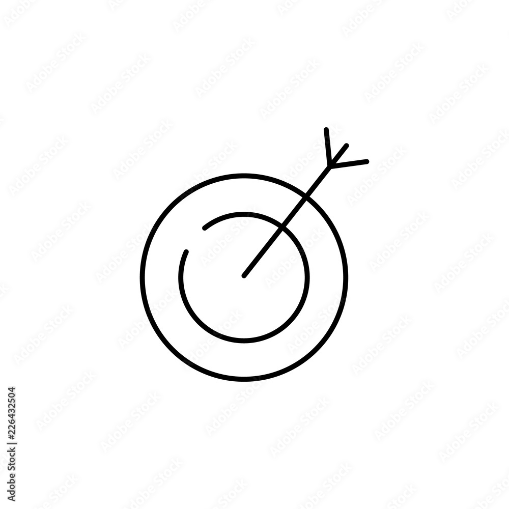 Poster target, dartboard icon. element of business start up icon for mobile concept and web apps. thin line