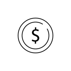 usd, dollar icon. Element of business start up icon for mobile concept and web apps. Thin line usd, dollar icon can be used for web and mobile