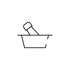 basket, bottle icon. Element of Christmas for mobile concept and web apps illustration. Thin line icon for website design and development, app development. Premium icon