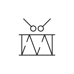 drum, party icon. Element of Christmas for mobile concept and web apps illustration. Thin line icon for website design and development, app development. Premium icon