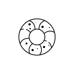 garland, ribbon icon. Element of Christmas for mobile concept and web apps illustration. Thin line icon for website design and development, app development. Premium icon