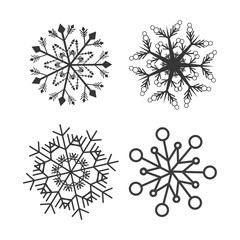 snowflake icon. Vector concept illustration for design.