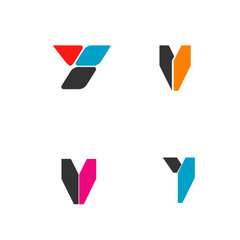modern creative Letter icon vector