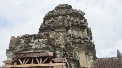 Angkor Wat is a temple complex in Cambodia and one of the largest religious monuments in the world