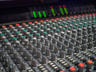 Fototapeta premium Control board in the sound studio