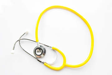 Fototapeta na wymiar Stethoscope on white background