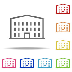 school icon. Elements of Buildings in multi colored icons. Simple icon for websites, web design, mobile app, info graphics