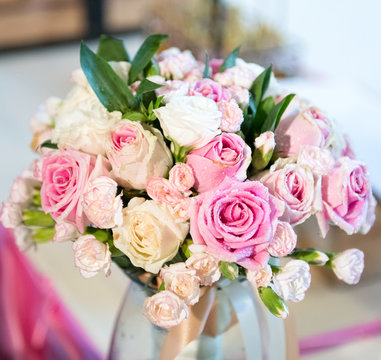 bouquet of white roses