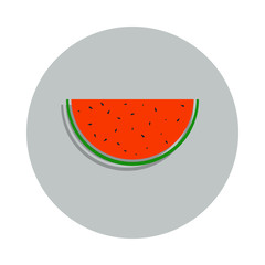 watermelon icon in badge style. One of web collection icon can be used for UI, UX