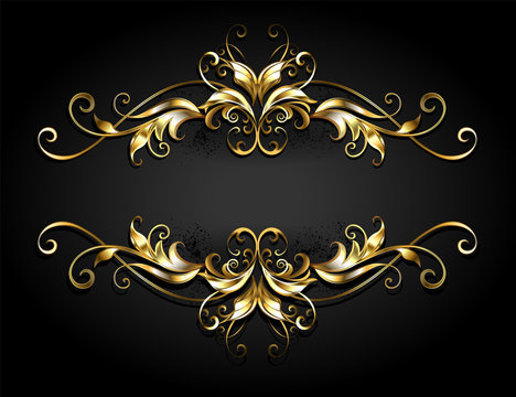symmetrical gold frame scroll