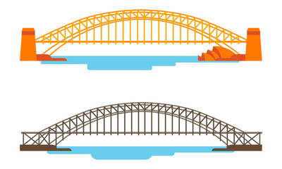 Vector Bridge across the river