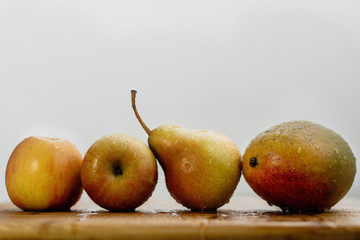 apples, pear and mango