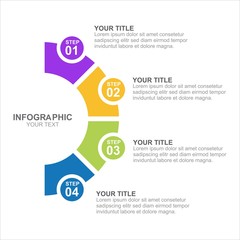 Infographic template with option or step for business presentation